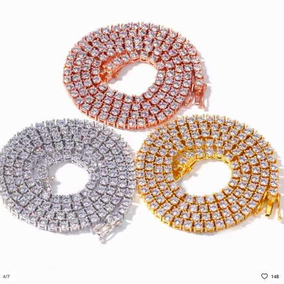 Chunky diamond necklace - Picture 1 of 2